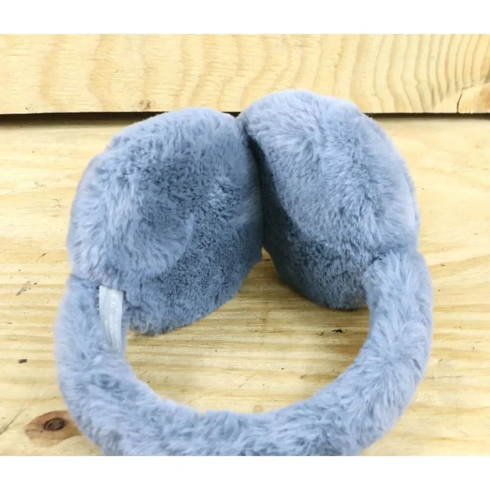New C.C. Ear Muffs Blue Faux Fur Sherpa